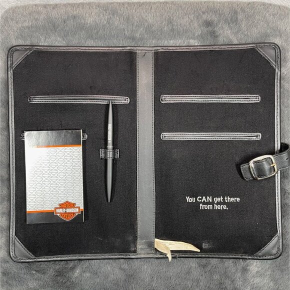 Hallmark Harley Davidson Motor Cycles Map Notepad Pen Bound Portfolio 2004 - Picture 3 of 11